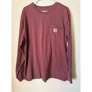Men's Carhartt Maroon Long Sleeve Tee L
